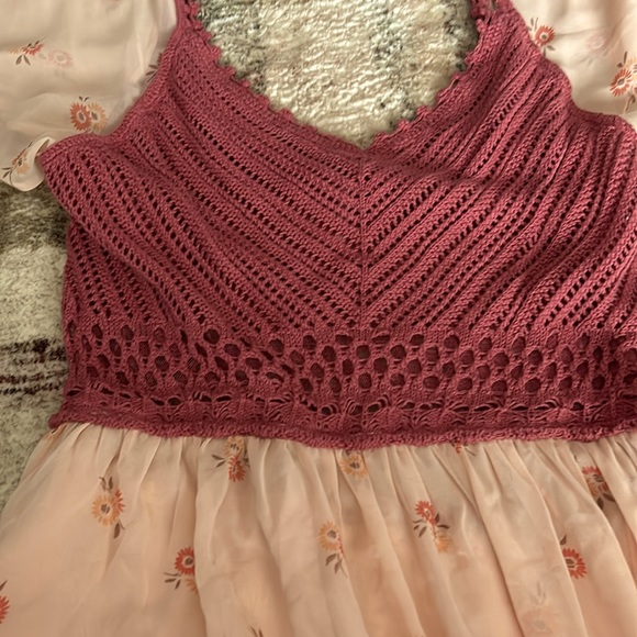 FREE PEOPLE blush comb crochet dress - Picture 2 of 4